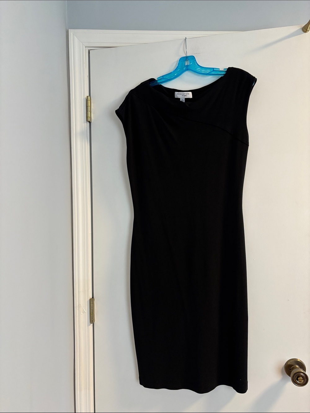 Narciso Rodriguez Black One-Shoulder Sheath Dress size 12